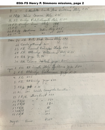 85th-FS-Henry-P.-Simmons-missions-page-2.-Henry-P.-Simmons-collection-via-his-family