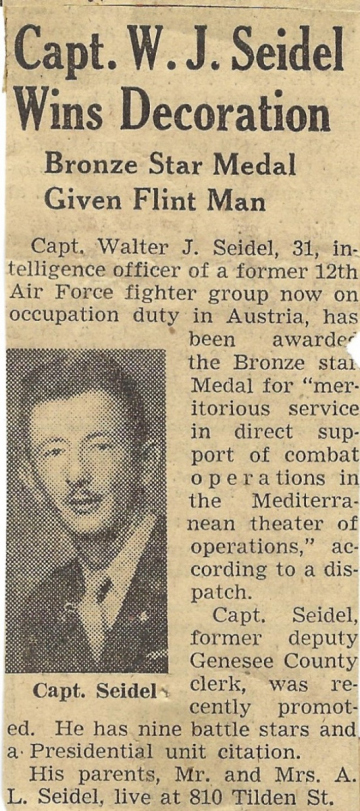 85th-FS-Walter-J.-Seidel-newspaper-article-about-Bronze-Star-via-his-family