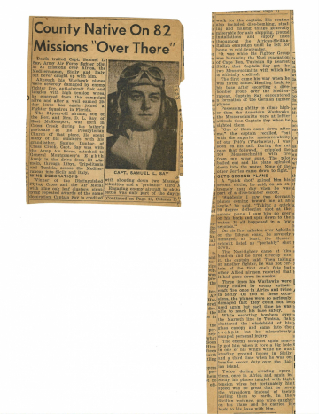 85th-FS-pilot-Capt.-Samuel-Say-newspaper-article.-Samuel-L.-Say-collection-via-family