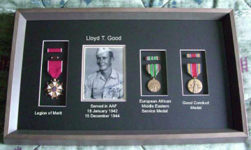 86th-FS-Lloyd-T.-Good-shadowbox-of-service-medals.-Lloyd-T.-Good-collection-via-Laurie-Olds