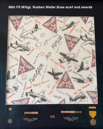 86th-FS-Rueben-W.-Buss-scarf-and-awards-via-his-family