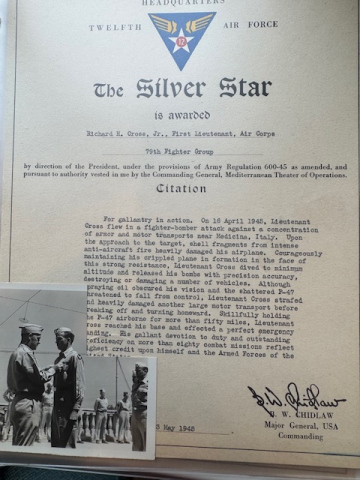 87th-FS-Richard-H.-Cross-Jr.-Silver-Star-award.-Richard-H.-Cross-Jr.-collection-via-Richard-H.-Cross-III