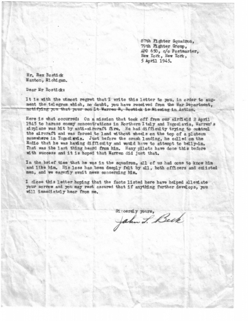 Letter-from-87th-FS-CO-John-Beck-to-father-of-Warren-Rowland-Bostick-MIA