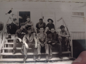 79th-FG-HQ-Raymond-Yaksic-front-row-2nd-from-left-with-buddies-via-Sandra-Davis