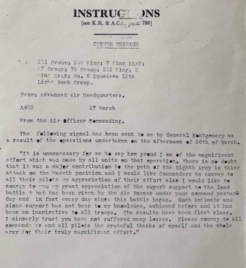 86th-FS-Robert-Allard-message-from-Montgomery-to-Bates-regarding-support-of-British-8th-Army.-Robert-Allard-collection-via-Forrest-Allard