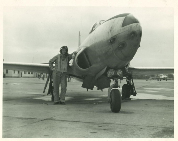 Walter-Szeeley-85th-FS-next-to-F-80-possibly-with-18th-Fighter-Bomber-Wing.-Walter-Szeeley-collection-via-his-family