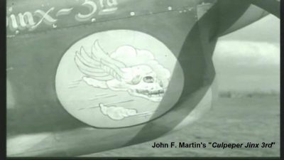 85th-FS-John-Martins-P-40-named-Culpeper-Jinx-3rd.-Still-from-USAAF-film