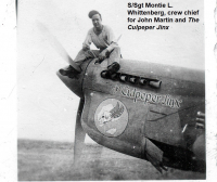 M.L. checking engine coolant on P40 in Egyptian desert