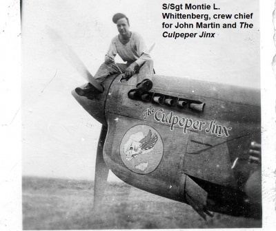 M.L. checking engine coolant on P40 in Egyptian desert