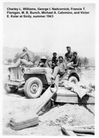 85th-FS-in-Sicily-Tex-Charley-Williams-Had-George-Nadvornik-Francis-Flanigan-M.B.-Bunch-Mike-Calomino-Vic-Kolar.-James-Connors-collection-via-John-Connors