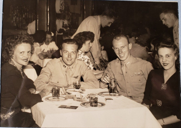 85th-FS-pilot-Samuel-Say-and-wife-Betty-Jane-couple-on-left-possibly-in-Miami-after-tour-with-79th.-Samuel-L.-Say-collection-via-family