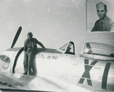 85th-FS-Conrad-Odle-and-his-P-47-named-Joy-IInd.-Conrad-Odle-collection-via-Tom-Odle