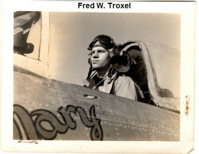 85th-FS-Fred-W.-Troxel-in-P-47.-AFHRA-photograph