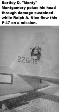 85th-FS-Bartley-D.-Montgomery-and-damaged-p-47.-Ralph-A.-Nice-collection-via-his-family