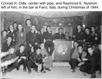 85th-FS-Conrad-H.-Odle-and-Raymond-E.-Nystrom-Christmas-1944.-Conrad-H.-Odle-collection-via-Tom-Odle