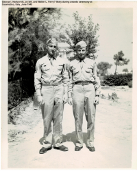 85th-FS-George-I.-Nadvornik-on-left-Walter-L.-Ferry-maybe-likely-during-awards-ceremony-Cesentico-Italy-June-1945.-George-I.-Nadvornik-collection-Copy