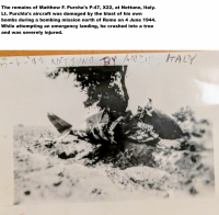 85th-FS-Matthew-F.-Purchlas-damaged-P-47.-Matthew-F.-Purchla-collection-via-his-family