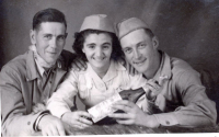 85th-FS-Paul-Gunderson-on-left-and-Elven-Hubbard-with-unidentified-woman.-Elven-G.-Hubbard-collection-via-his-family