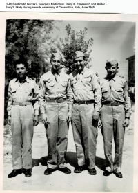 85th-FS-members-George-Nadvornik-second-from-left-likely-at-awards-ceremony-Cesenatico-Italy-June-1945.-George-I.-Nadvornik-collection