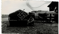 85th-FS-unidentified-by-destroyed-German-aircraft-possibly-at-Valence-Airdrome-France1.-George-I.-Nadvornik-collection