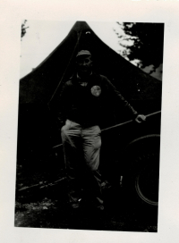 Possibly-85th-FS-George-I.-Nadvornik-outside-tent-southern-France-1944.-George-I.-Nadvornik-collection