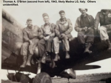 86th-FS-Thomas-A.-OBrien-second-from-left-1943-likely-Madna-LG-Italy.-Thomas-A.-OBrien-collection-via-his-family