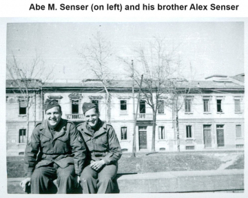 86th-FS-Abe-M.-Senser-on-left-with-brother-Alex-Ellie-Senser.-Abe-M.-Senser-collection-via-his-family