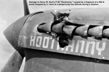 86th-FS-Henry-W.-Kent-P-40-HOOTNANNY-with-damaged-engine-4.-Henry-Kent-collection-via-his-family
