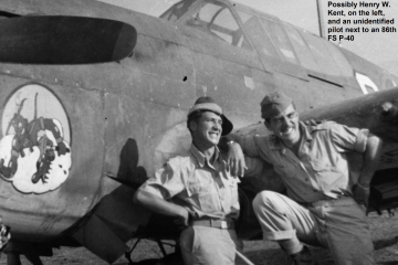 86th-FS-Henry-W.-Kent-collection-pilots-beside-P-40-via-his-family