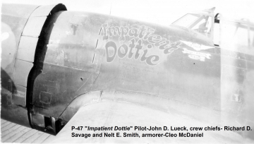 1_87th-FS-P-47-named-Impatient-Dottie-Lt.-Lueck-crew-chiefs-Savage-and-N.-Smith-armorer-McDaniel.-Montie-Whittenberg-collection-via-son-Whittenberg