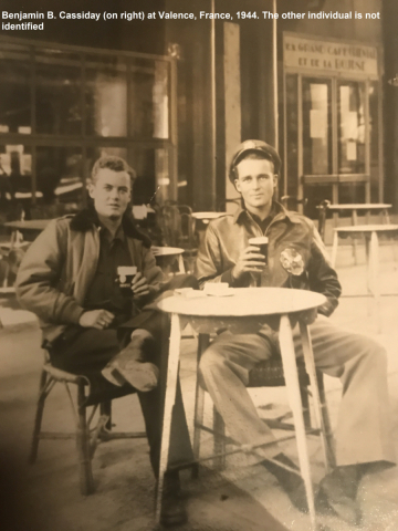 87th-FS-Benjamin-B.-Cassiday-right-France-1944-via-Carol-Cassiday-Orr