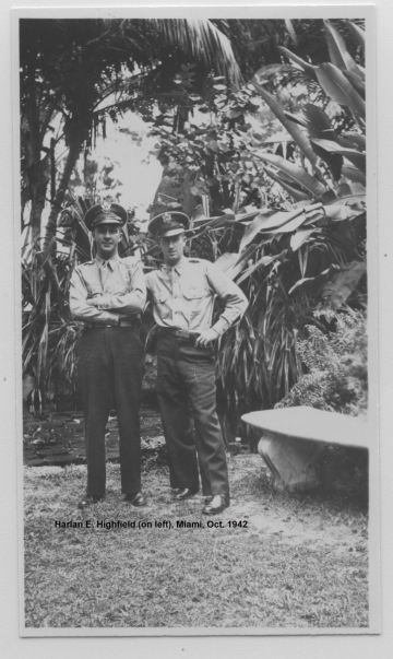 87th-FS-Harlan-E.-Highfield-on-left-Miami-FL-Oct.-1942-via-W.-C.-Highfield