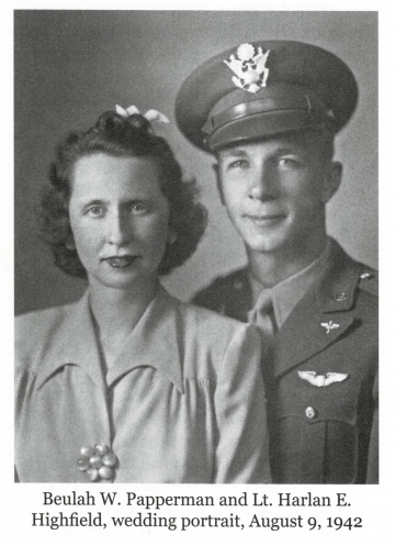 87th-FS-Harlan-and-Beulah-Highfield-wedding-portrait-via-W.-C.-Highfield