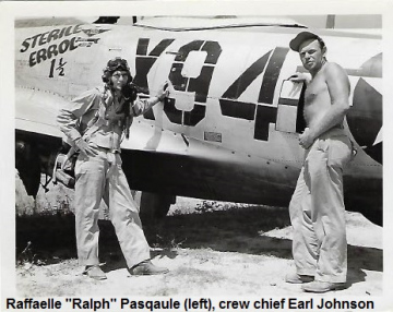 87th-FS-Raffaelle-Ralph-Pasquale-left-and-Earl-Johnson-by-their-P-47-Italy-1945.-Ralph-Pasquale-collection-via-his-family