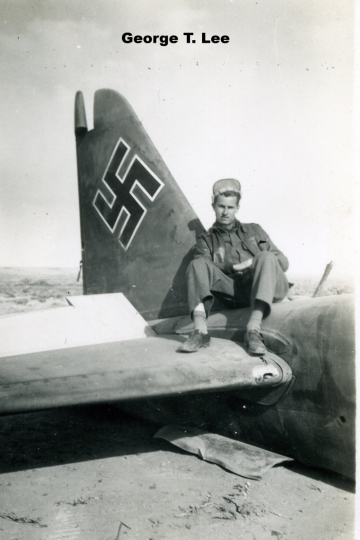 87th-FS-George-T.-Lee-on-German-airplane.-George-T.-Lee-collection-via-his-family-and-Jack-Tolman