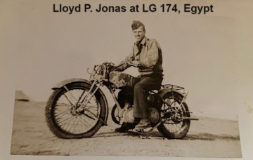 87th-FS-Lloyd-P.-Jonas-on-motorcycle-at-LG-174-Egypt.-Lloyd-P.-Jonas-collection-via-his-family