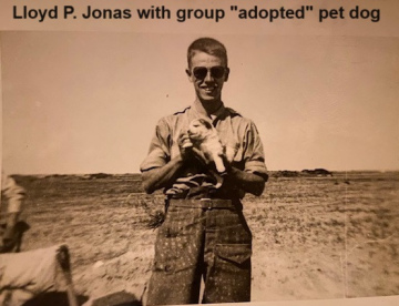 87th-FS-Lloyd-P.-Jonas-with-group-adopted-dog.-Lloyd-P.-Jonas-collection-via-his-family