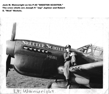 87th-FS-Jack-M.-Wainwright-and-his-P-40-Skeeter-Scooter.-Basil-H.-Blair-collection-via-Alan-Blair