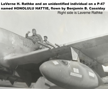 87th-FS-LaVerne-H.-Rathke-on-P-47-Honolulu-Hattie.-LaVerne-H.-Rathke-collection-via-granddaughter-Sharrie-Steinke