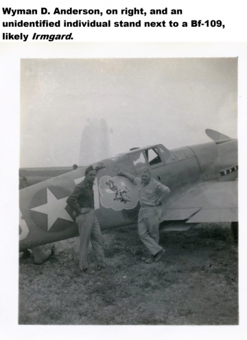 87th-FS-Wyman-D.-Anderson-and-Bf-109.-Wyman-D.-Anderson-collection-via-his-family