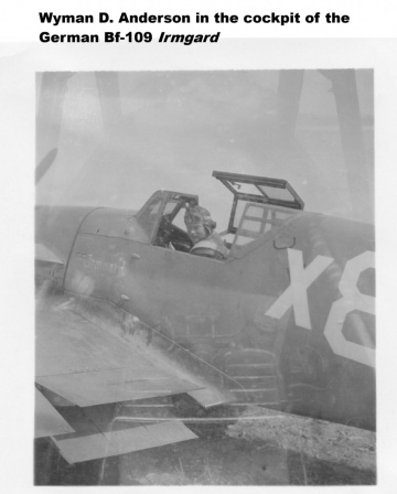 87th-FS-Wyman-D.-Anderson-in-cockpit-of-Bf-109.-Wyman-D.-Anderson-collection-via-his-family