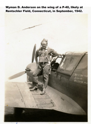 87th-FS-Wyman-D.-Anderson-on-P-40-wing.-Wyman-D.-Anderson-collection-via-his-family