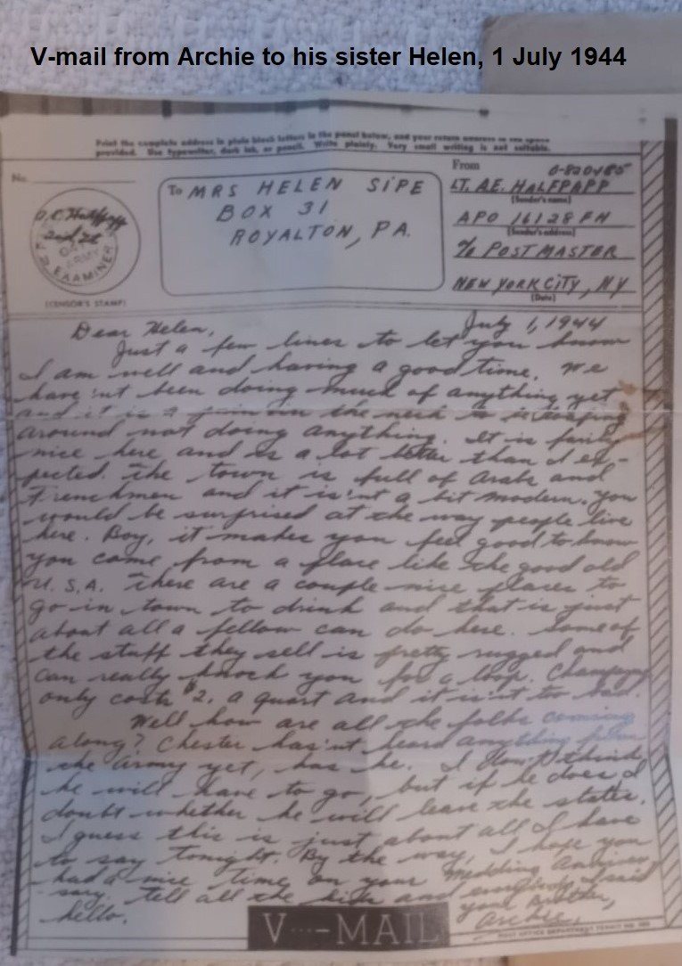 1-July-1944-V-mail-from-Archie-to-sister-Helen-via-Jack-Sipe