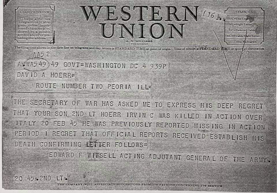 86th-FS-Irvin-C.-Hoerr-MIA-Western-Union-telegram-KIA-status-via-great-niece-Allison-Winiger