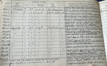Page-01-87th-FS-John-Cochran-flight-logs.-John-C.-Cochran-collection-via-his-family