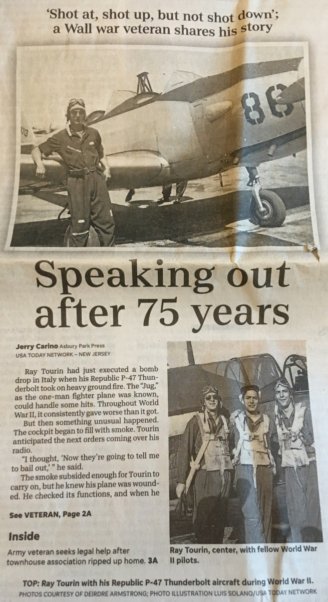 85th-FS-Raphael-Ray-Tourin-2000-Veterans-Day-Asbury-Park-Press-NJ-newspaper-article-by-Jerry-Carino-page-1