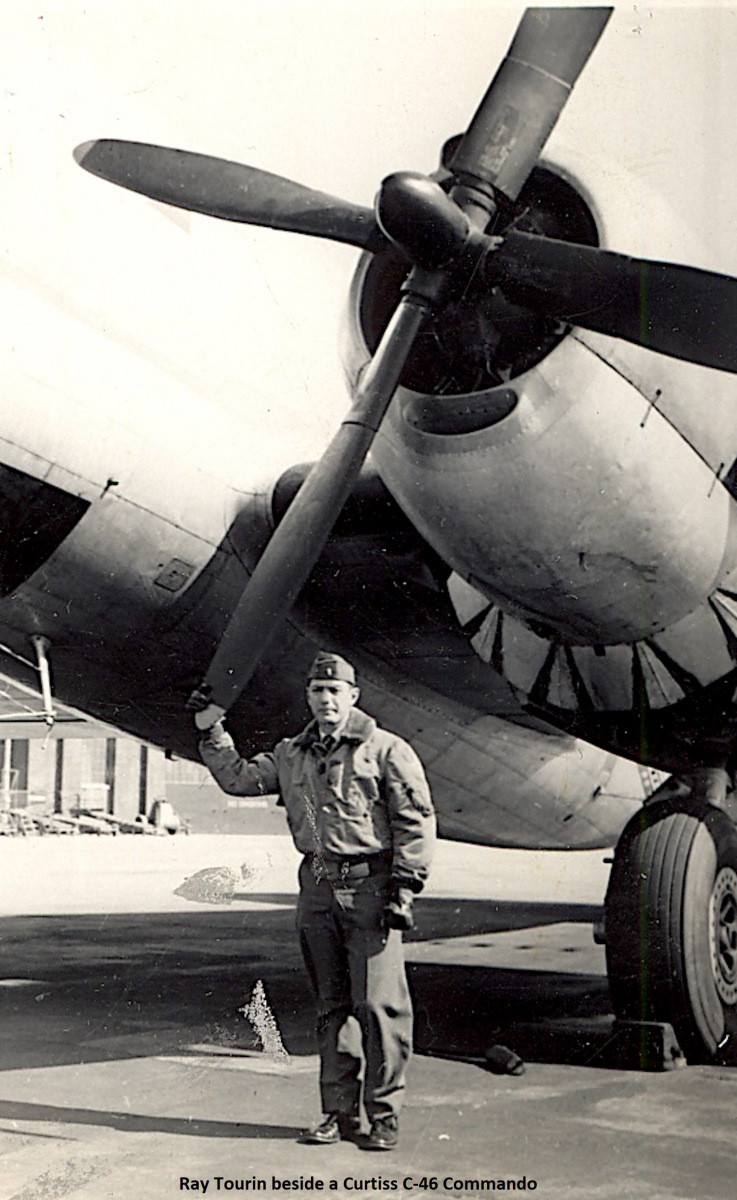 85th-FS-Raphael-Ray-Tourin-by-C-46-Commando.-Ray-Tourin-collection-via-Rick-Tourin