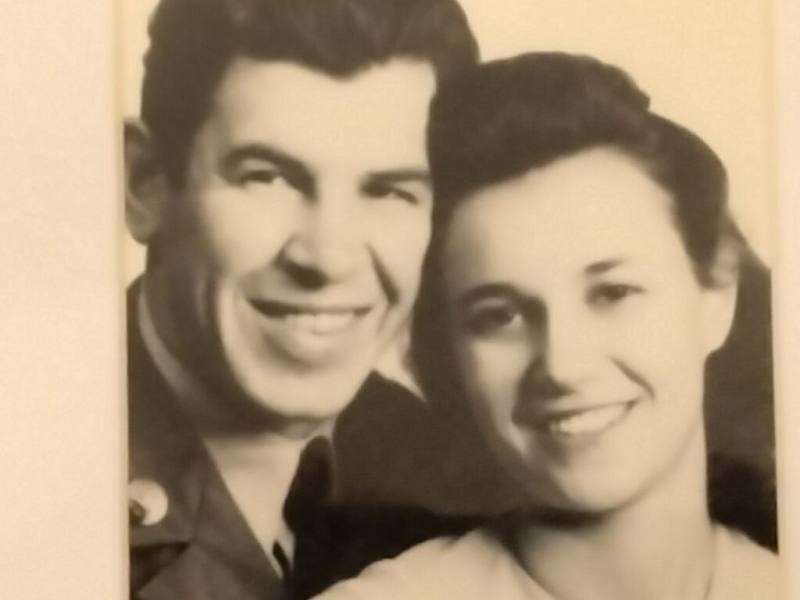 86th-FS-Troy-Clay-and-wife-Kathleen-wedding-photograph-Providence-RI-1942-via-Ron-Clay