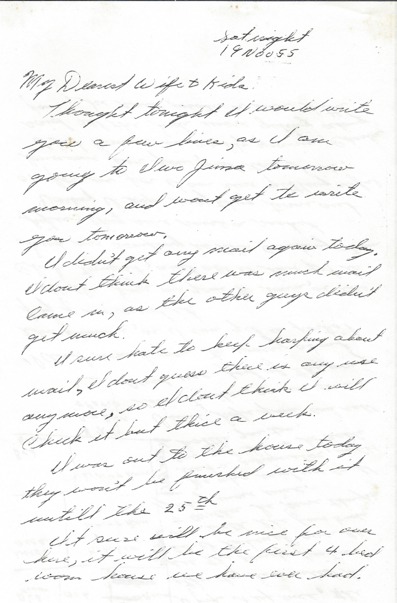 Last-letter-from-Troy-Clay-to-family-19-Nov.-1955-page-1-via-his-family